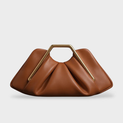 Martha Women's Origami Fold Gold Handle Clutch Bag, view 1