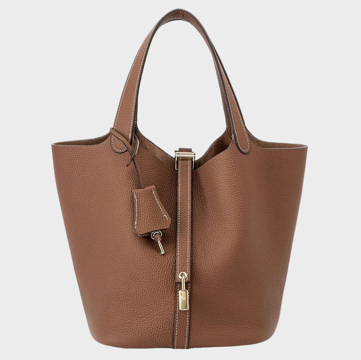 Kate Women's Pebbled Texture Lock Detail Handbag, view 14