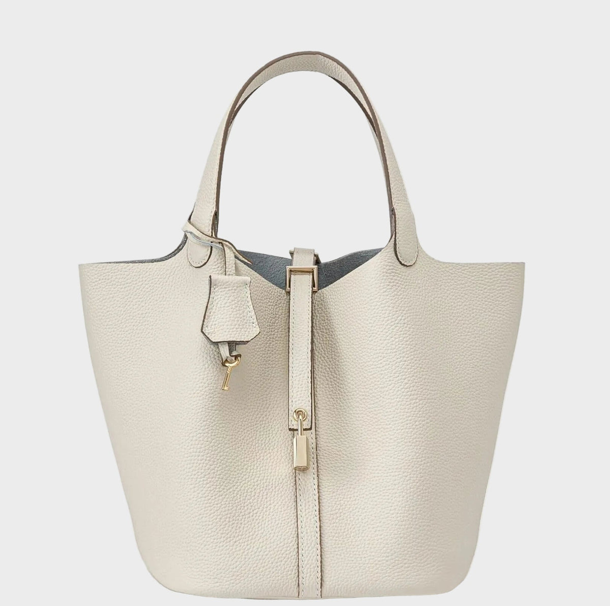 Kate Women's Pebbled Texture Lock Detail Handbag, view 15