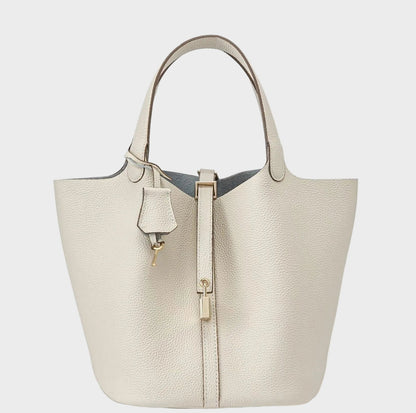 Kate Women's Pebbled Texture Lock Detail Handbag, view 15