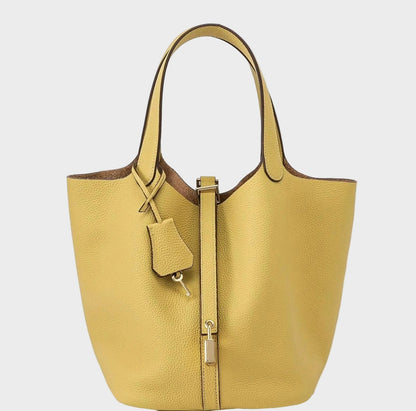 Kate Women's Pebbled Texture Lock Detail Handbag, view 18