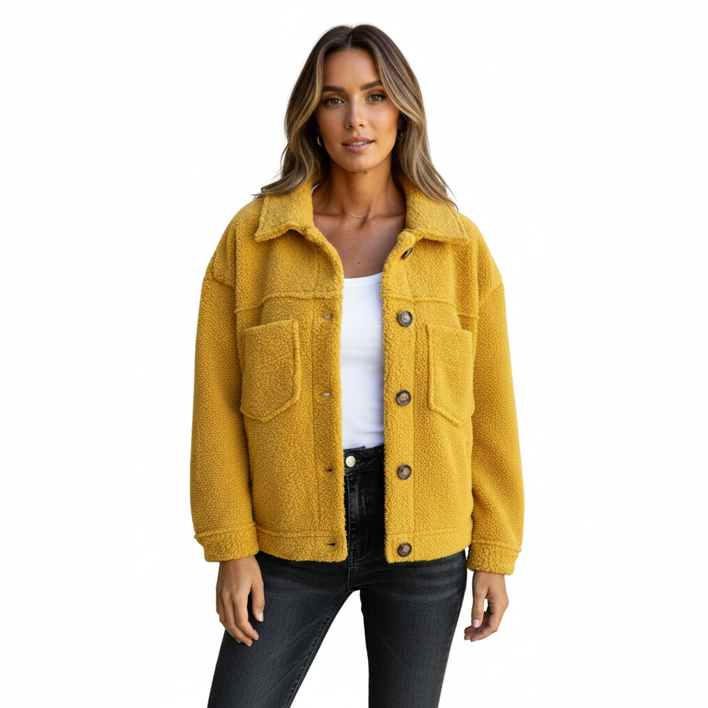 Women's Teddy Jacket with Fleece Effect