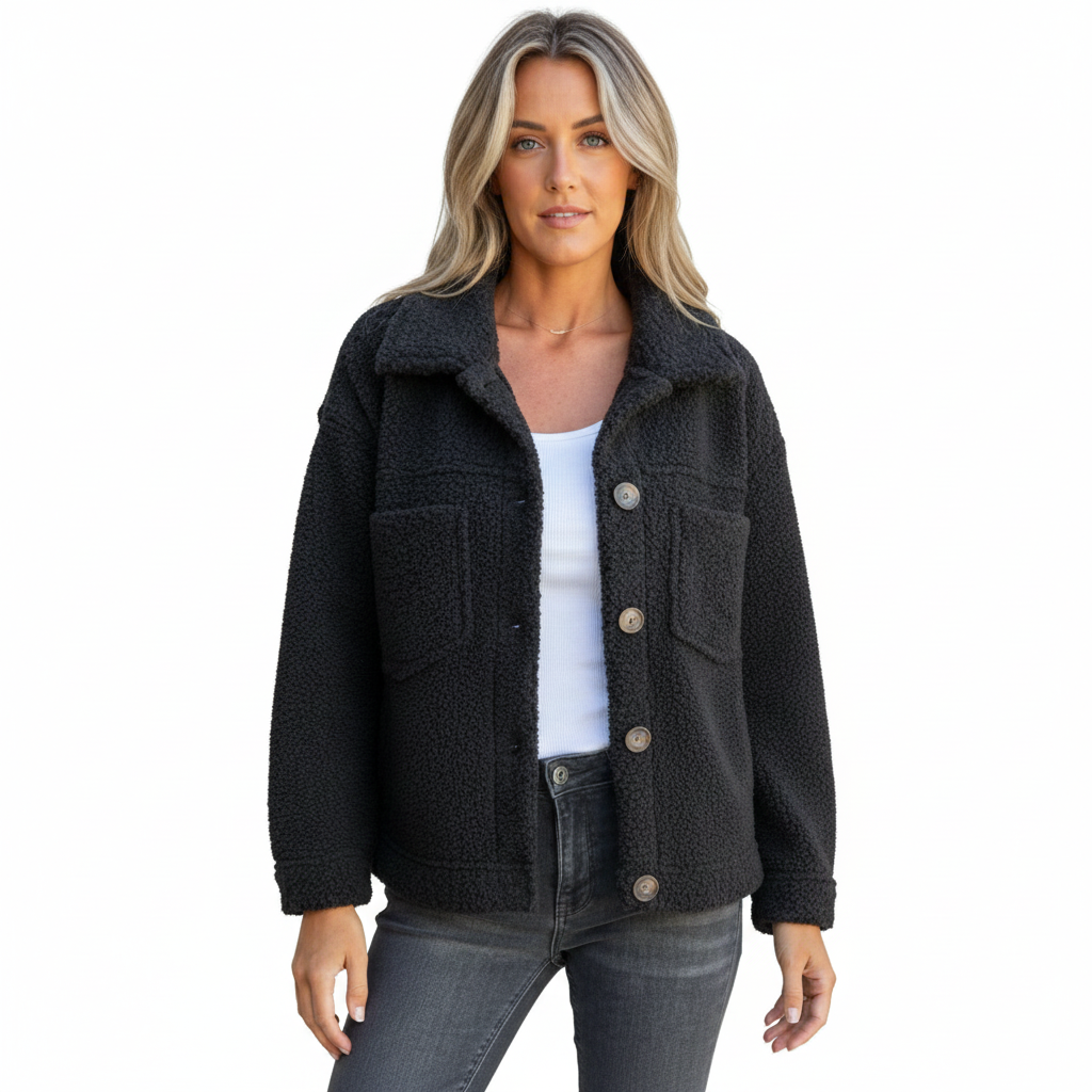 Women's Teddy Jacket with Fleece Effect