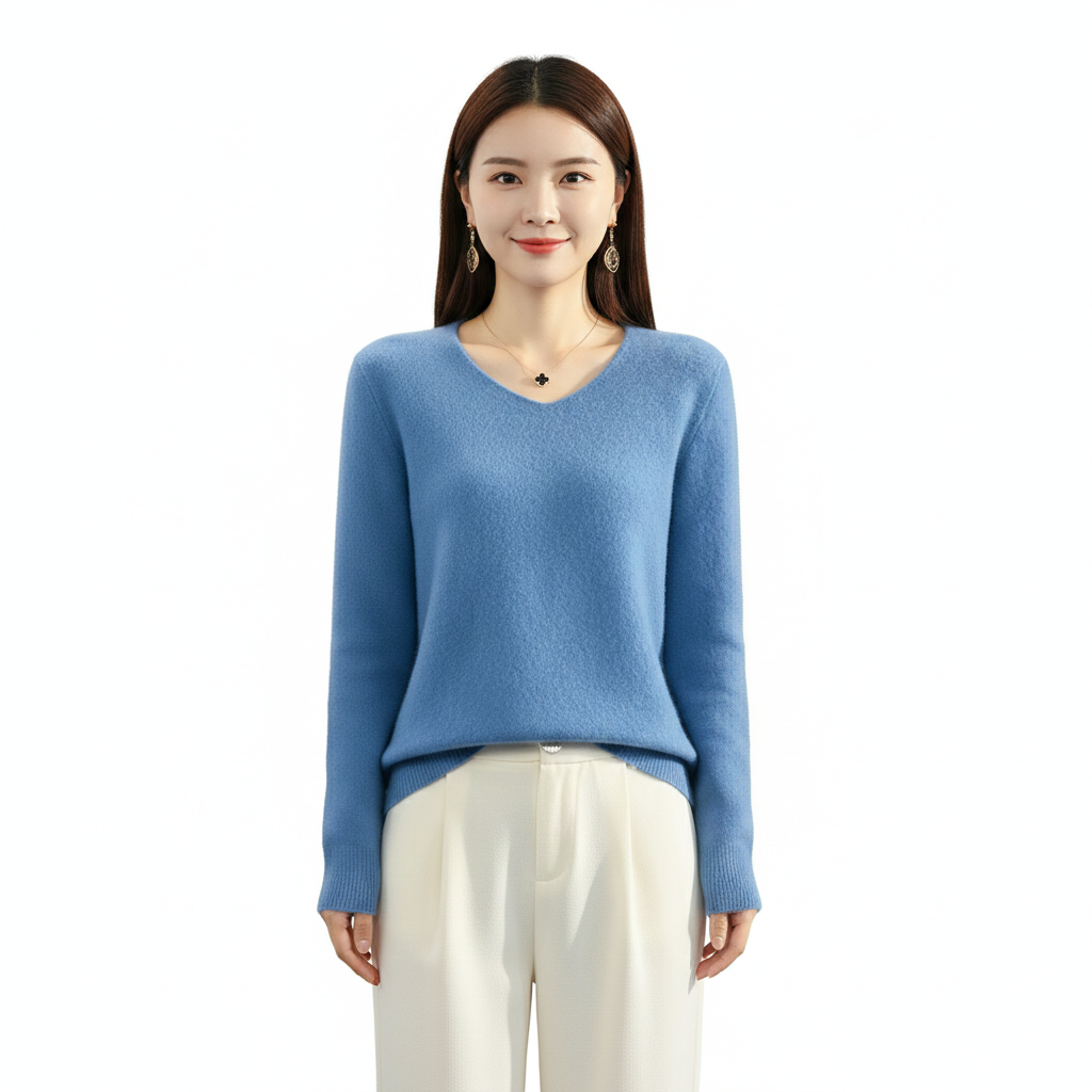 Women's Sweater with Long Sleeves and Soft Blend