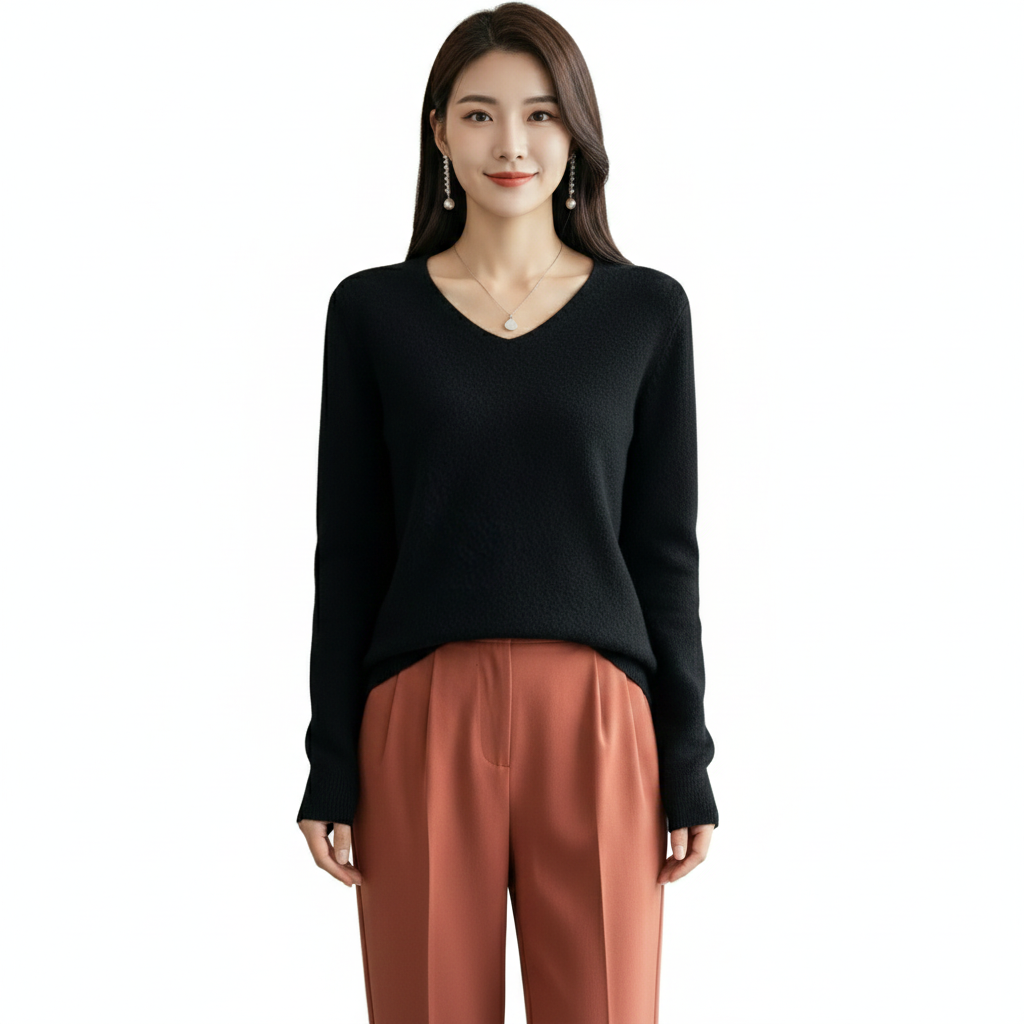 Women's Sweater with Long Sleeves and Soft Blend