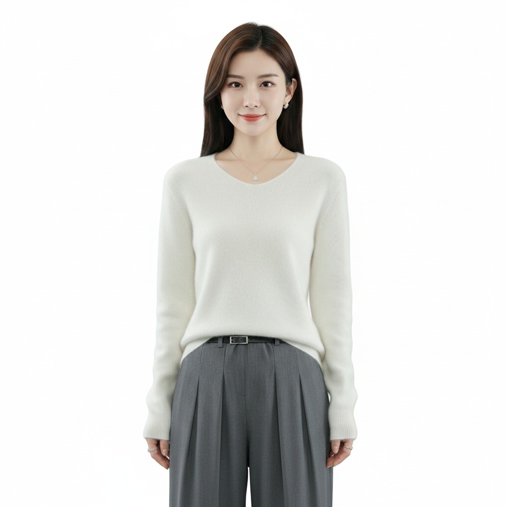 Women's Sweater with Long Sleeves and Soft Blend