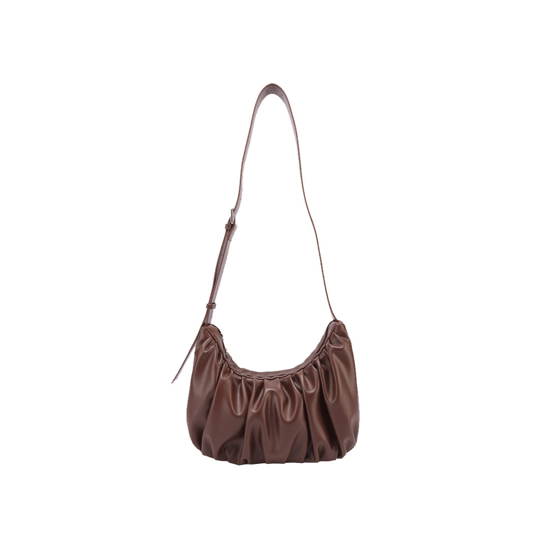 Chara Women's Croissant Shaped Faux Leather Crossbody Bag, view 1