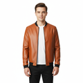Men's Jacket with Durable Leather and Timeless Style