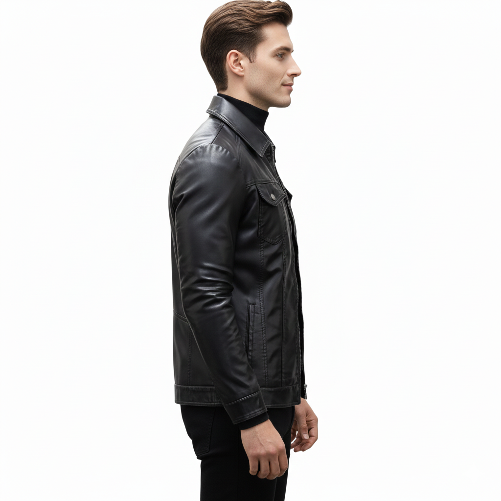 Men's Leather Jacket with Timeless and Durable Style