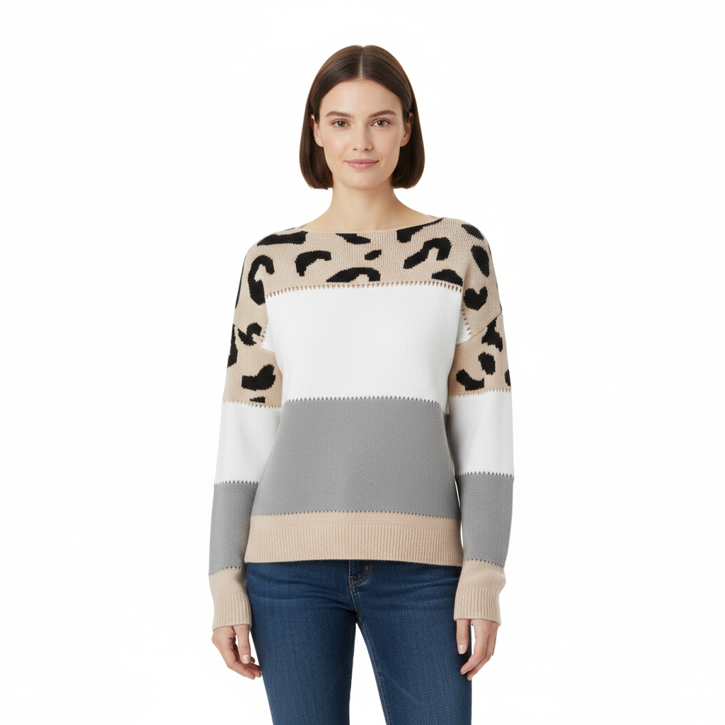 Women's Hoodie in Leopard Print Fleece