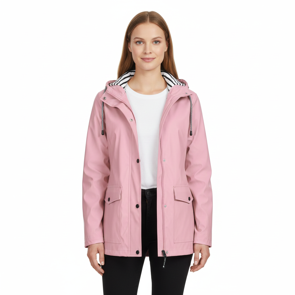 Women's Rain Jacket with Rain Protection and Modern Style