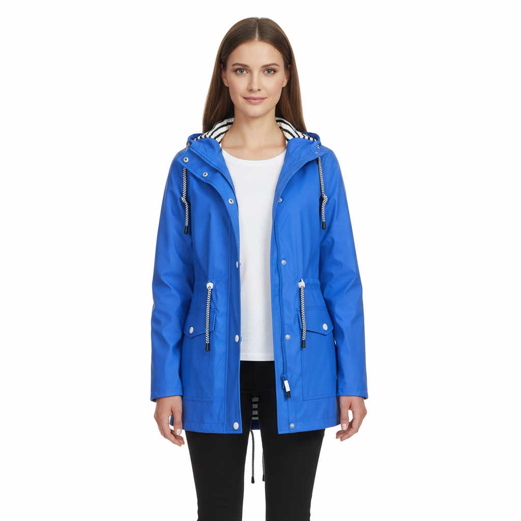Women's Rain Jacket with Rain Protection and Modern Style