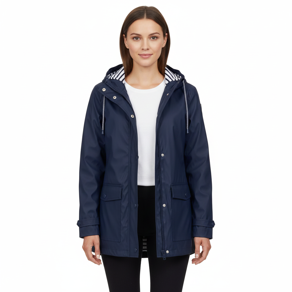 Women's Rain Jacket with Rain Protection and Modern Style