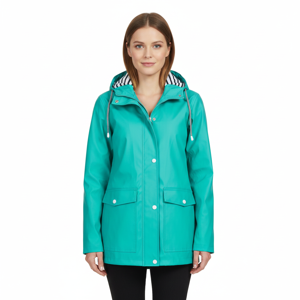 Women's Rain Jacket with Rain Protection and Modern Style