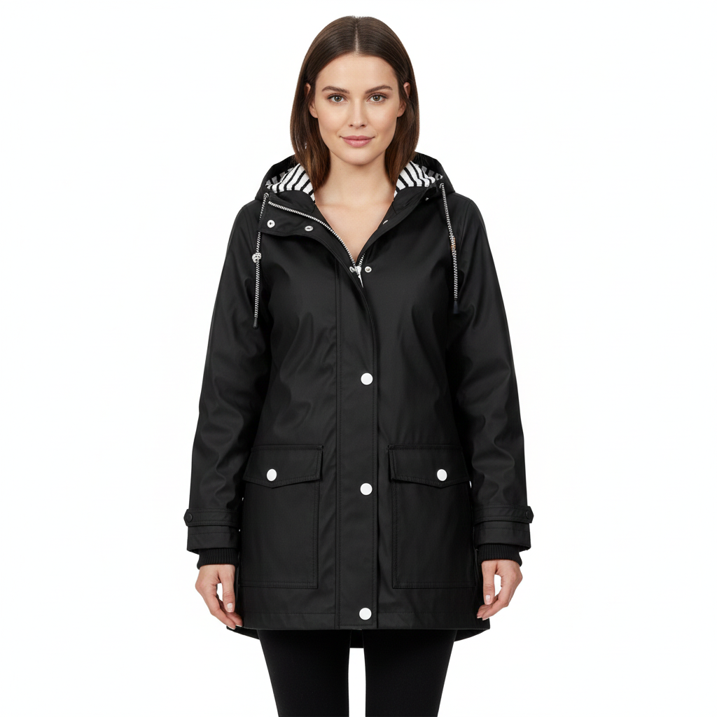 Women's Rain Jacket with Rain Protection and Modern Style