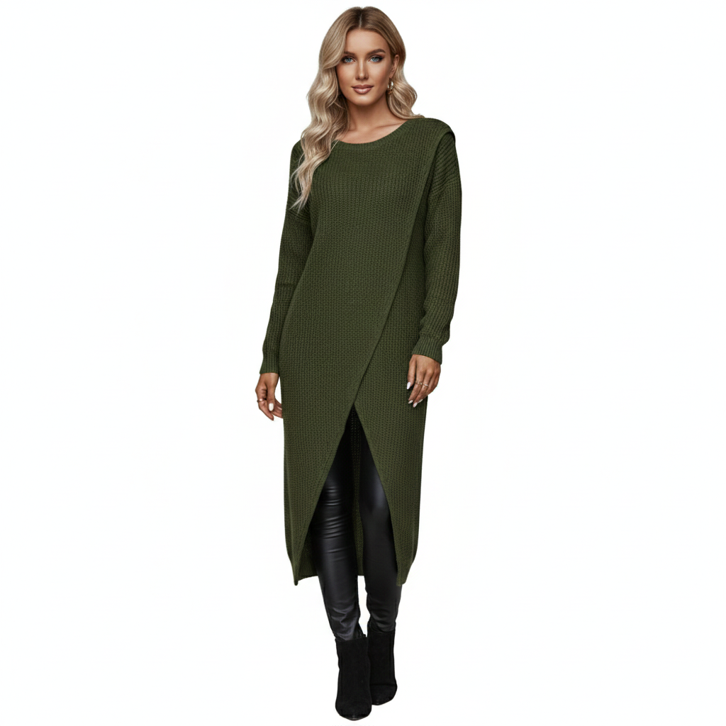 Women's Sweater with Long Sleeves and Elegant Design
