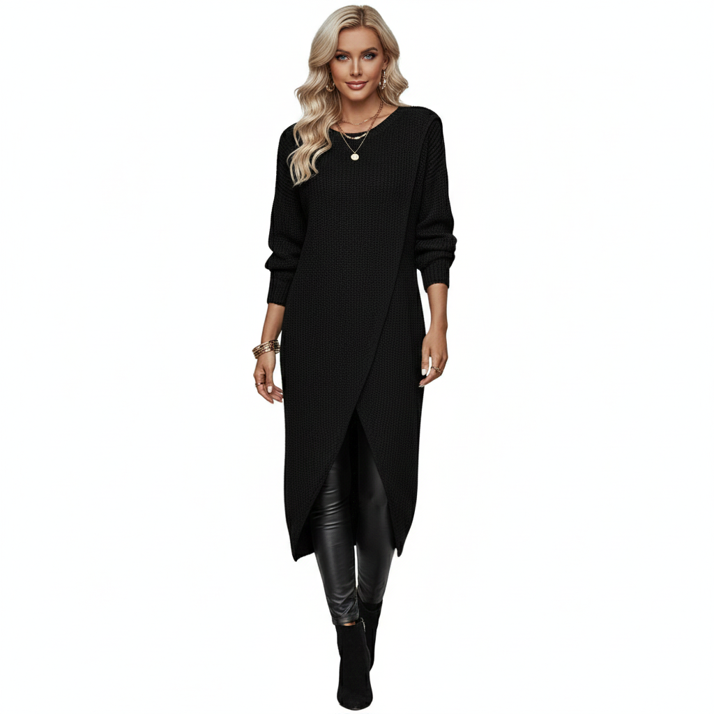 Women's Sweater with Long Sleeves and Elegant Design