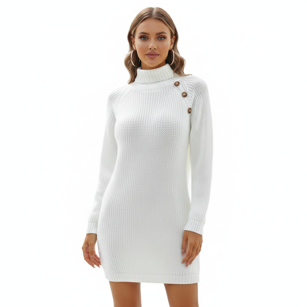 Women's Sweater Dress with Long Sleeves