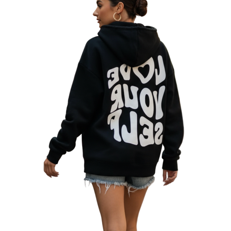 Women's Hooded Sweatshirt with Modern Design