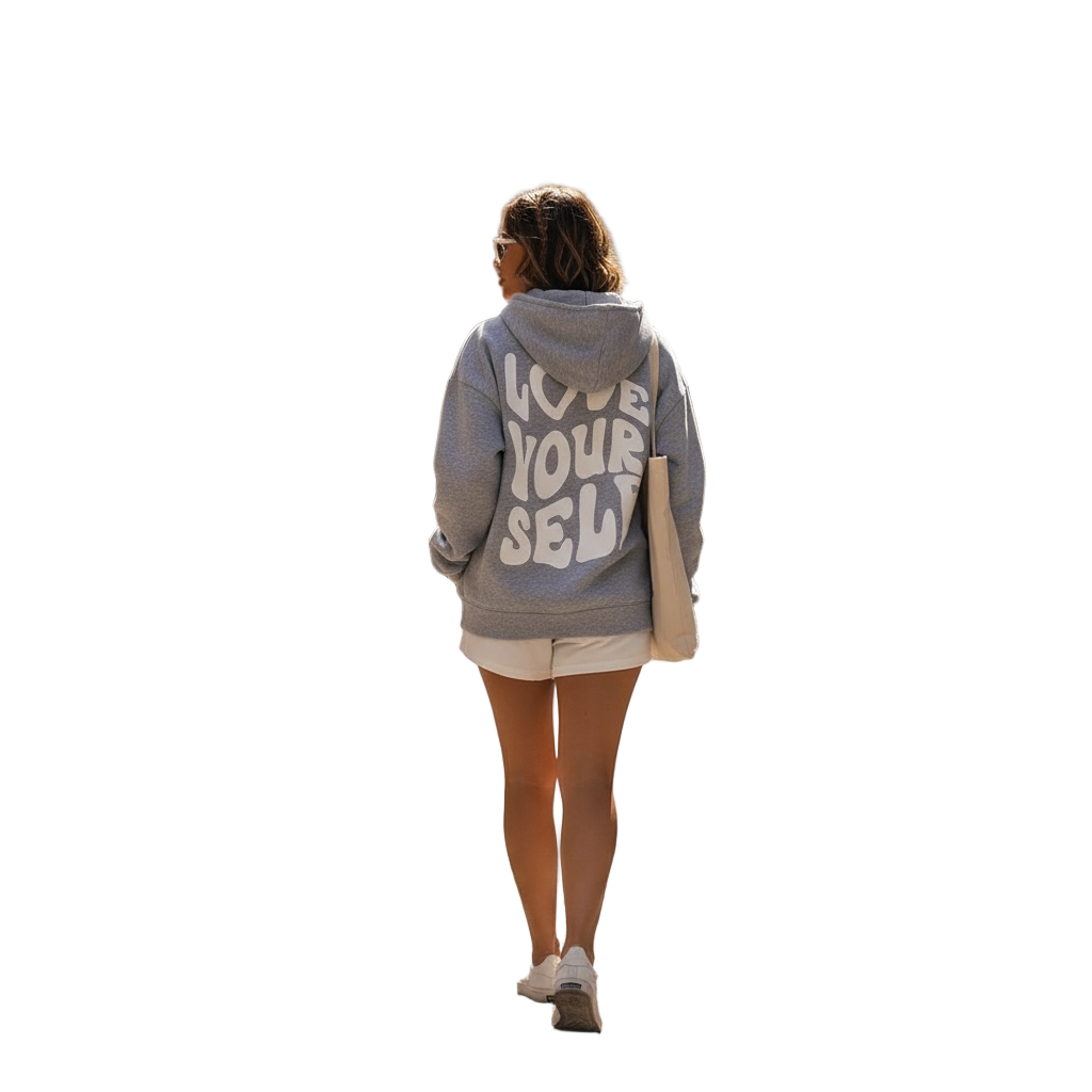 Women's Hooded Sweatshirt with Modern Design