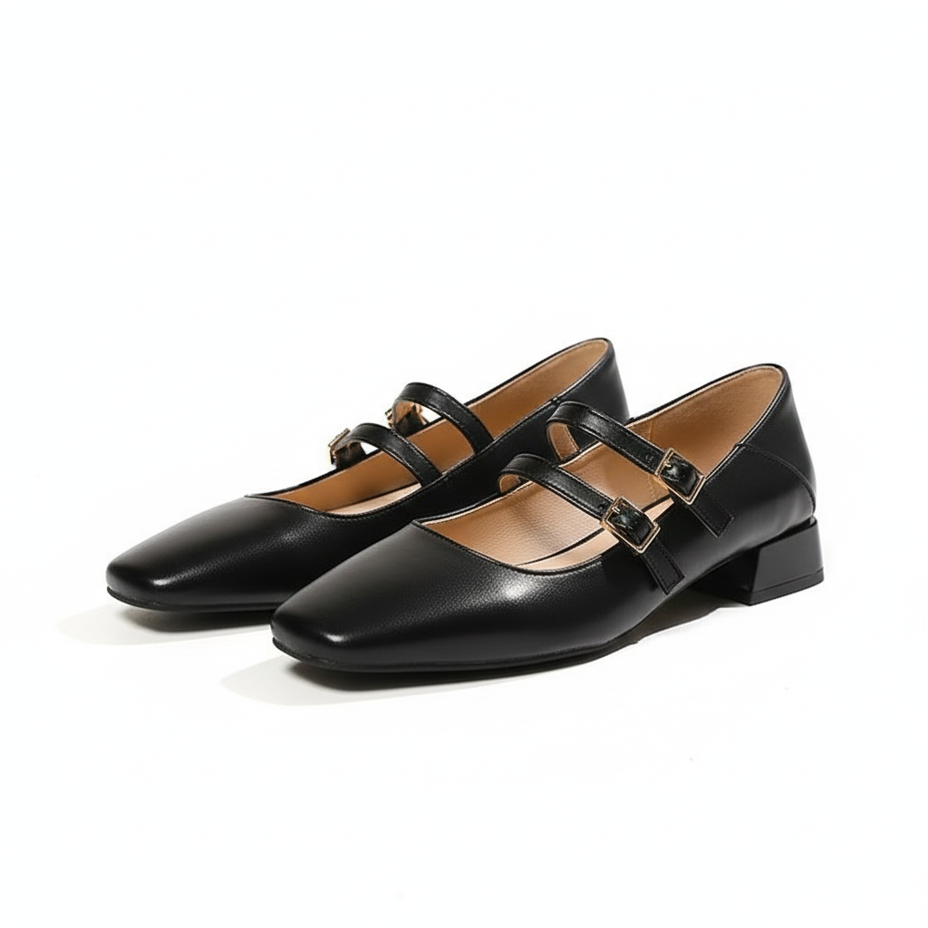 Women's Ballet Flats with Double Strap