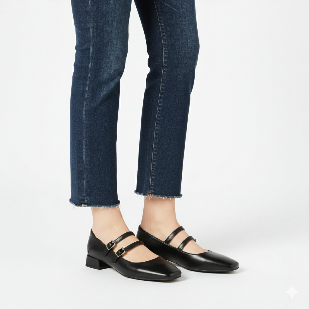 Women's Ballet Flats with Double Strap