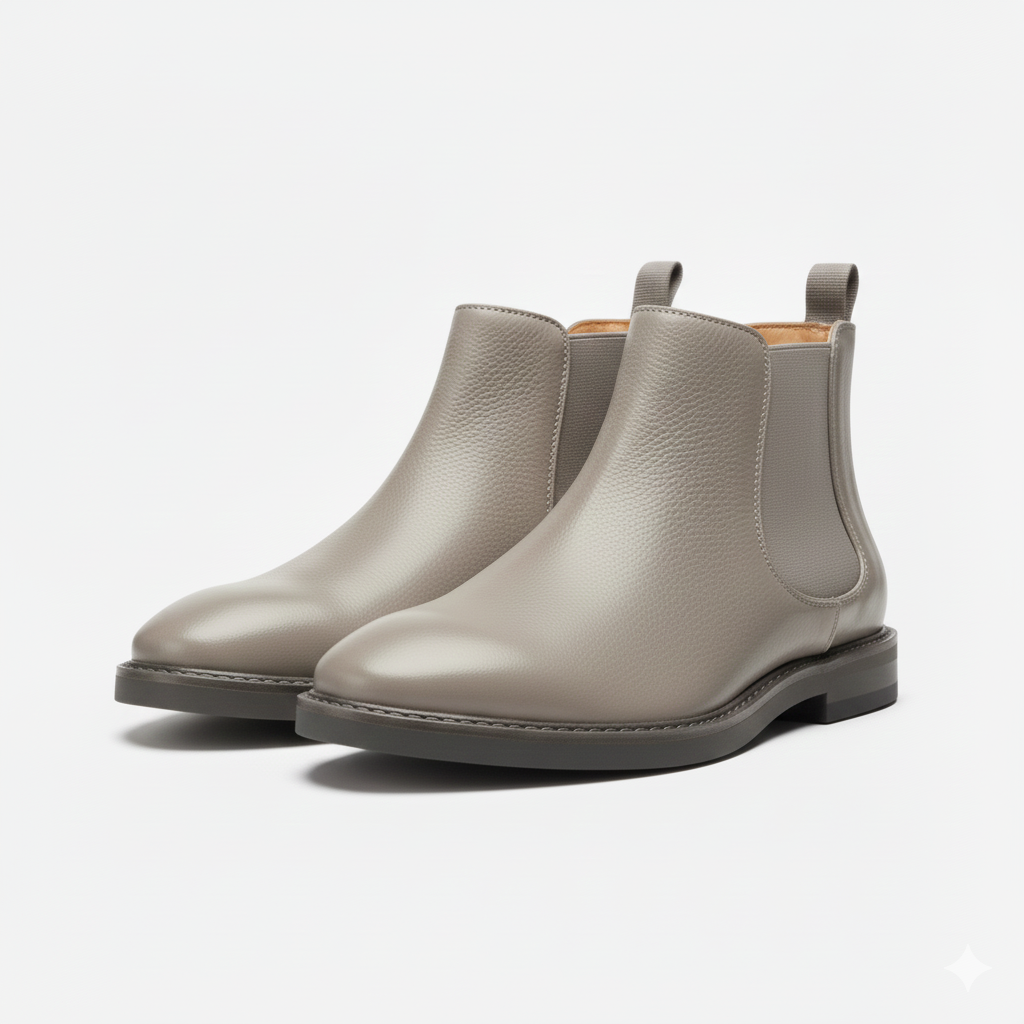 Men's Shoes with Leather Upper and Lasting Comfort