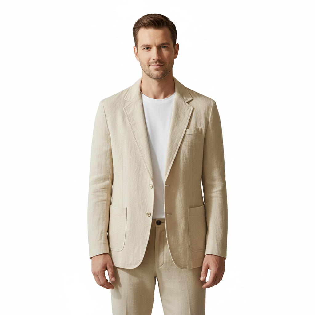 Men's Lightweight Linen Blazer with Modern Style