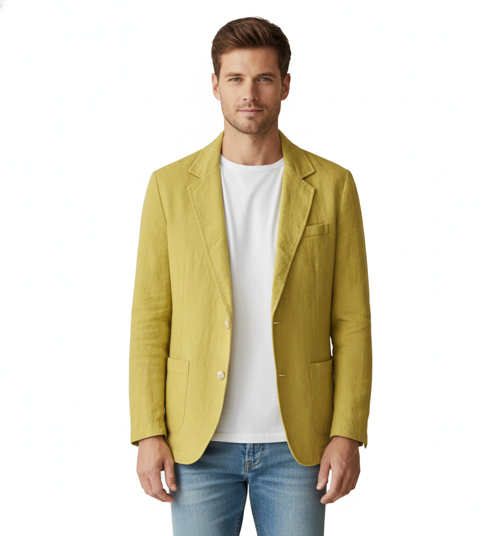 Men's Lightweight Linen Blazer with Modern Style
