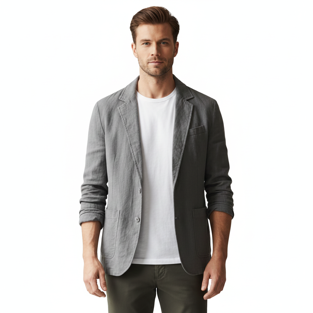 Men's Lightweight Linen Blazer with Modern Style