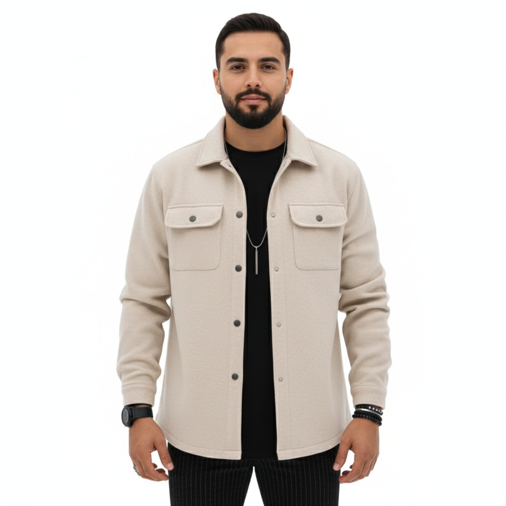 Men's Shirt with Warm Soft Fabric