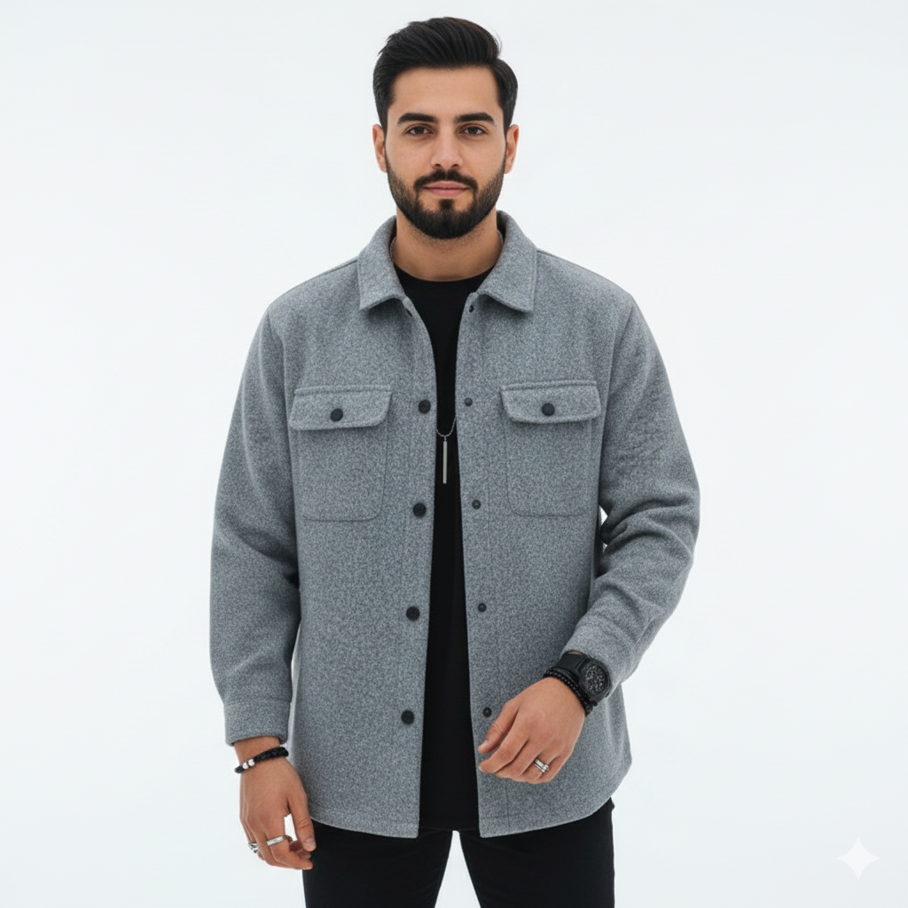 Men's Shirt with Warm Soft Fabric