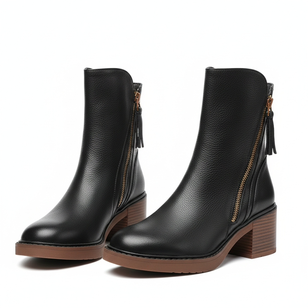 Women's Ankle Boots with Durable Leather Construction