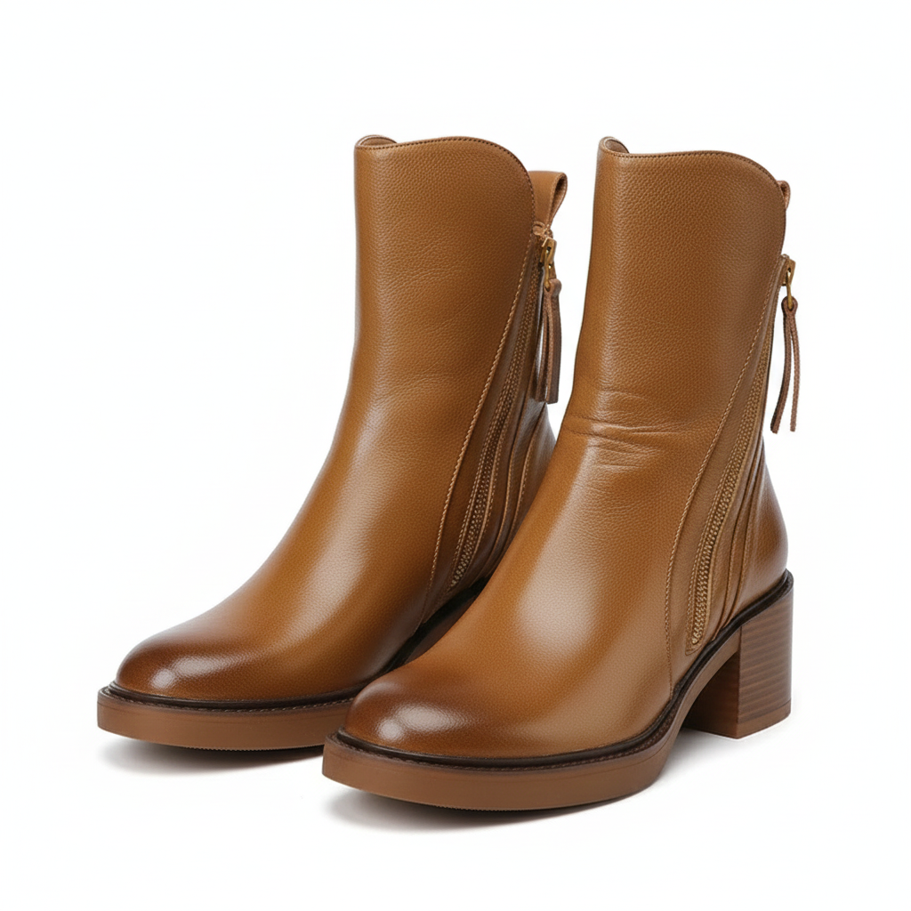 Women's Ankle Boots with Durable Leather Construction