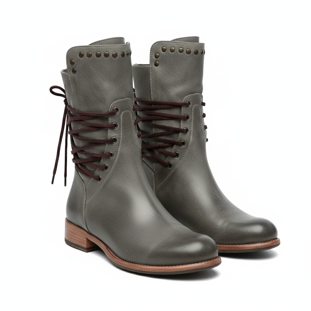 Women's Ankle Boots with Durable Natural Leather