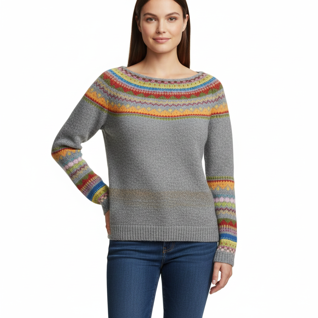 Women's Long Sleeve Retro Autumn Sweater