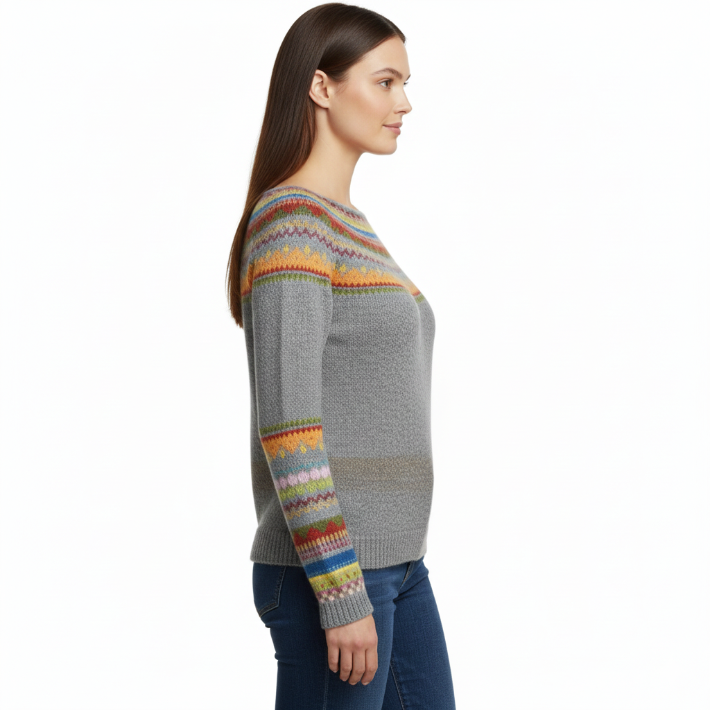 Women's Long Sleeve Retro Autumn Sweater
