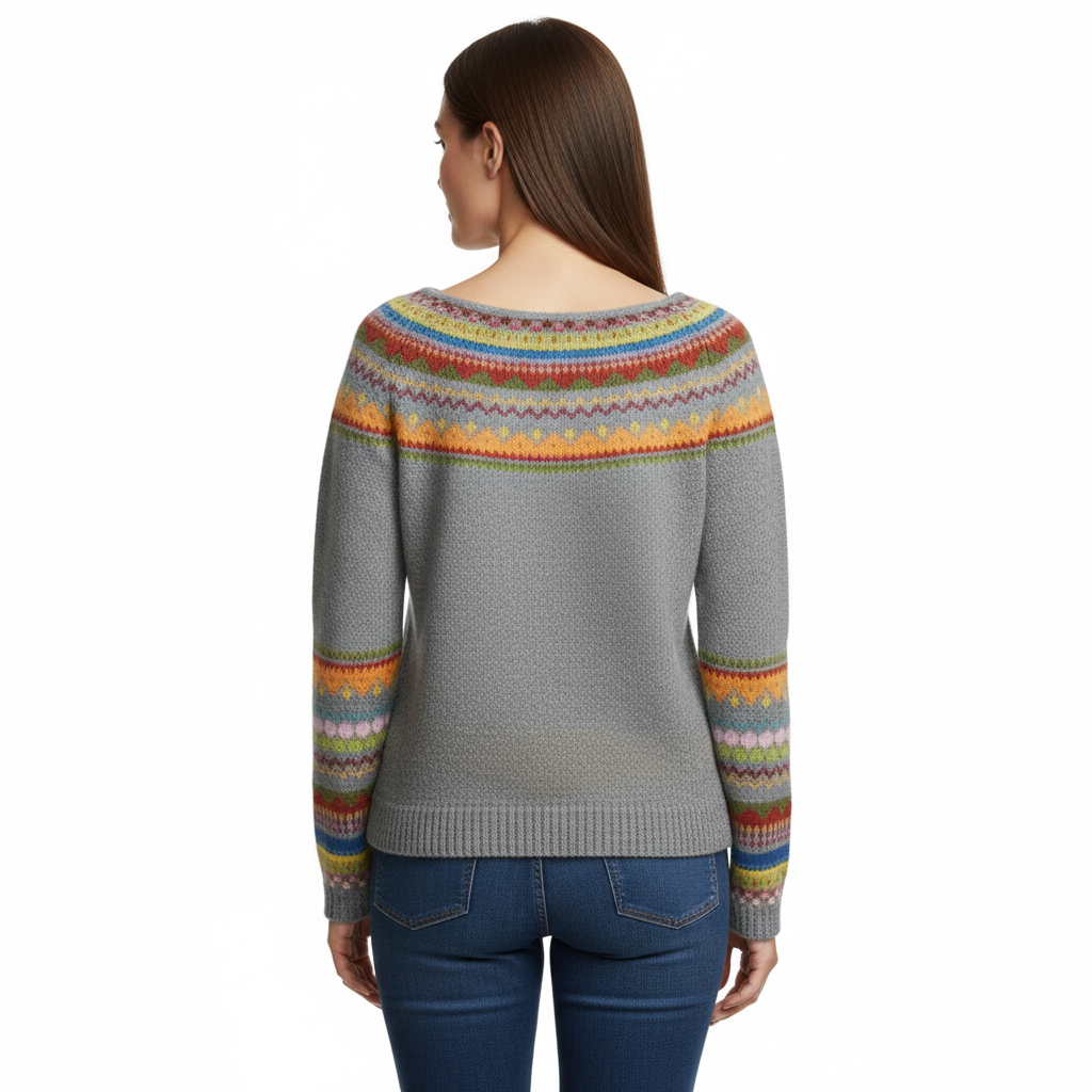 Women's Long Sleeve Retro Autumn Sweater