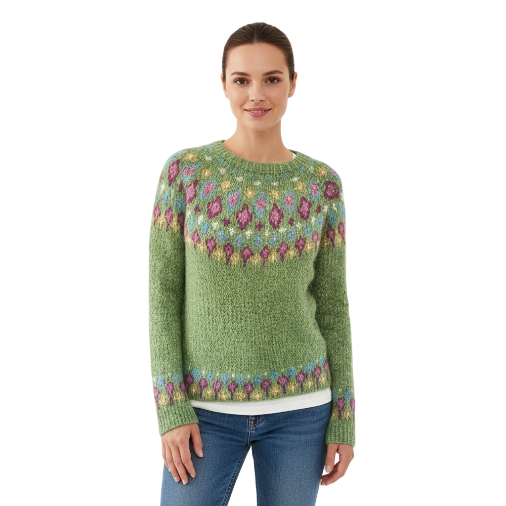 Women's Sweater with Warm Knit and Long Sleeves