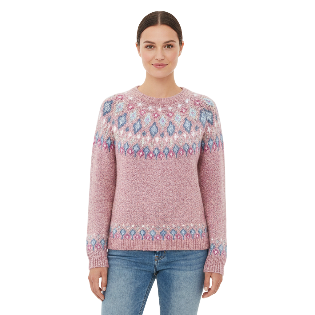 Women's Sweater with Warm Knit and Long Sleeves