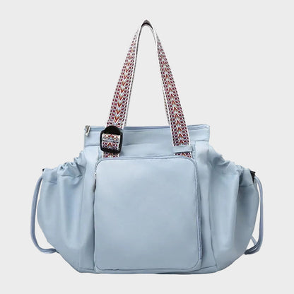 Ezra Women's Woven Strap Tote Bag, view 2