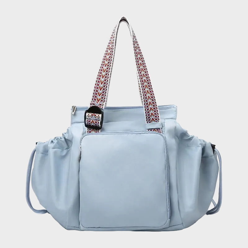 Ezra Women's Woven Strap Tote Bag, view 2
