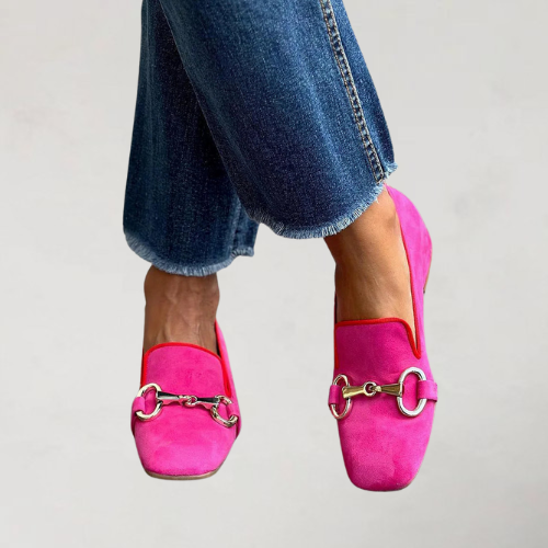 Greet Women's Square Toe Buckle Loafers, view 1