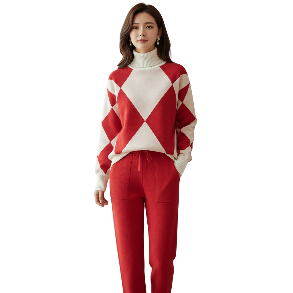 Women's Knit Set with Modern Style