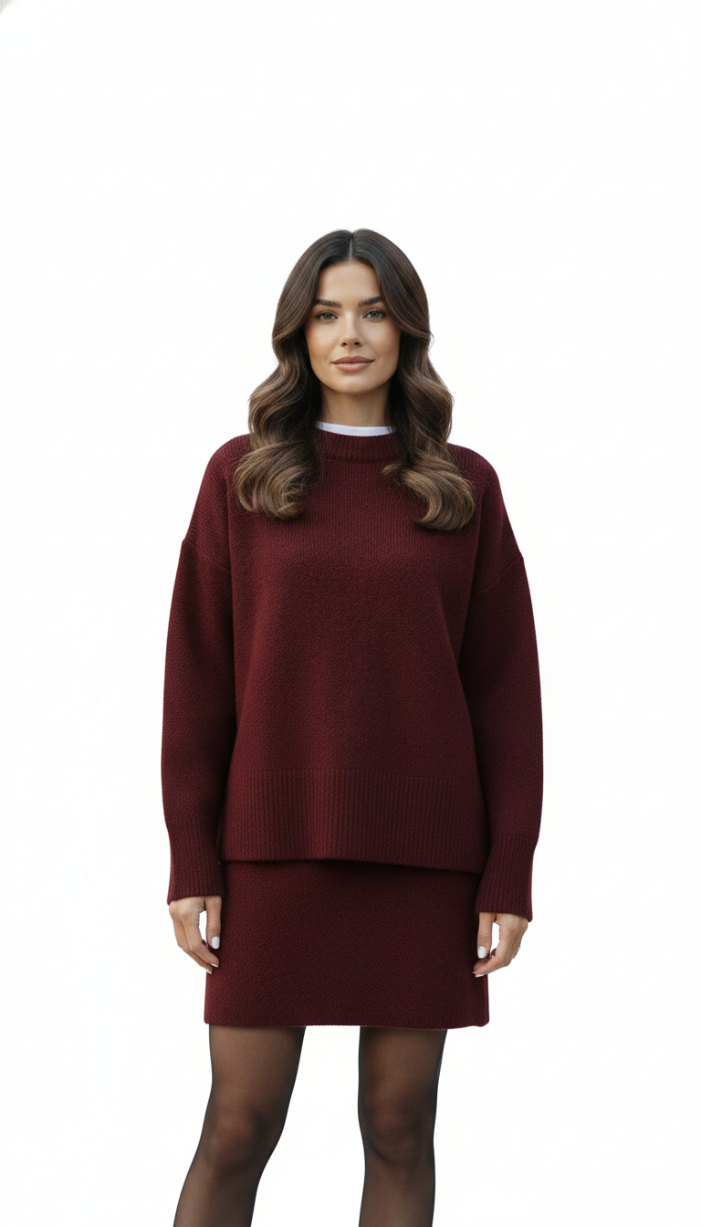 Women's Wool Set with Soft Autumn Features