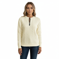 Women's Winter Hoodie with Zip Closure and Knit Design