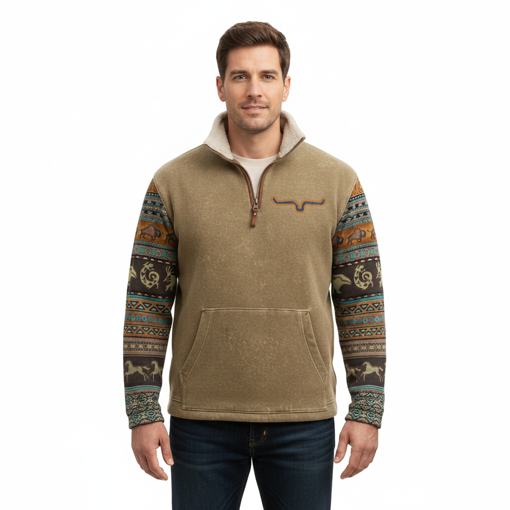 Men's Modern Zip Sweater in Soft Cotton