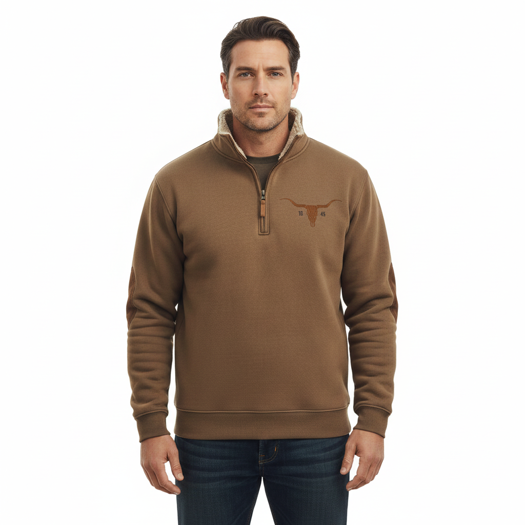 Men's Modern Zip Sweater in Soft Cotton