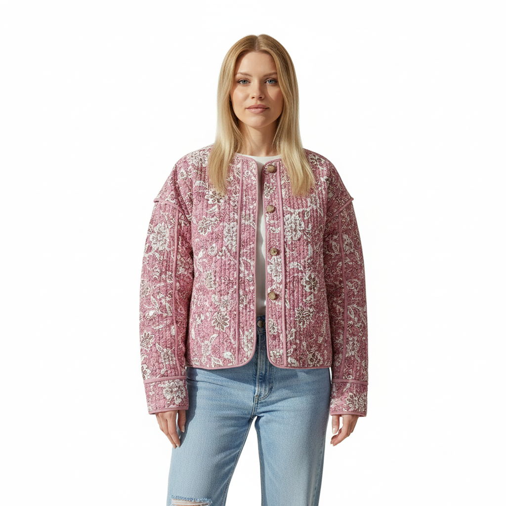Women's Jacket with Floral Design