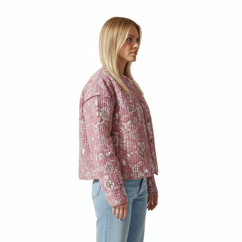 Women's Jacket with Floral Design